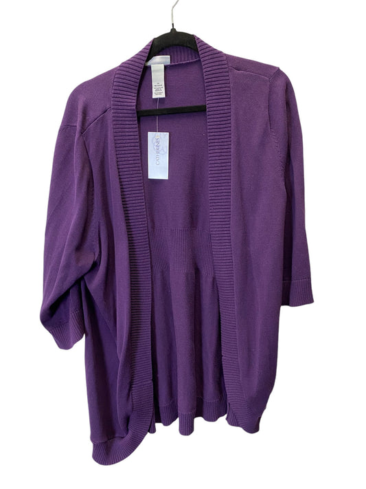 Cardigan By Catherines In Purple, Size: 1x