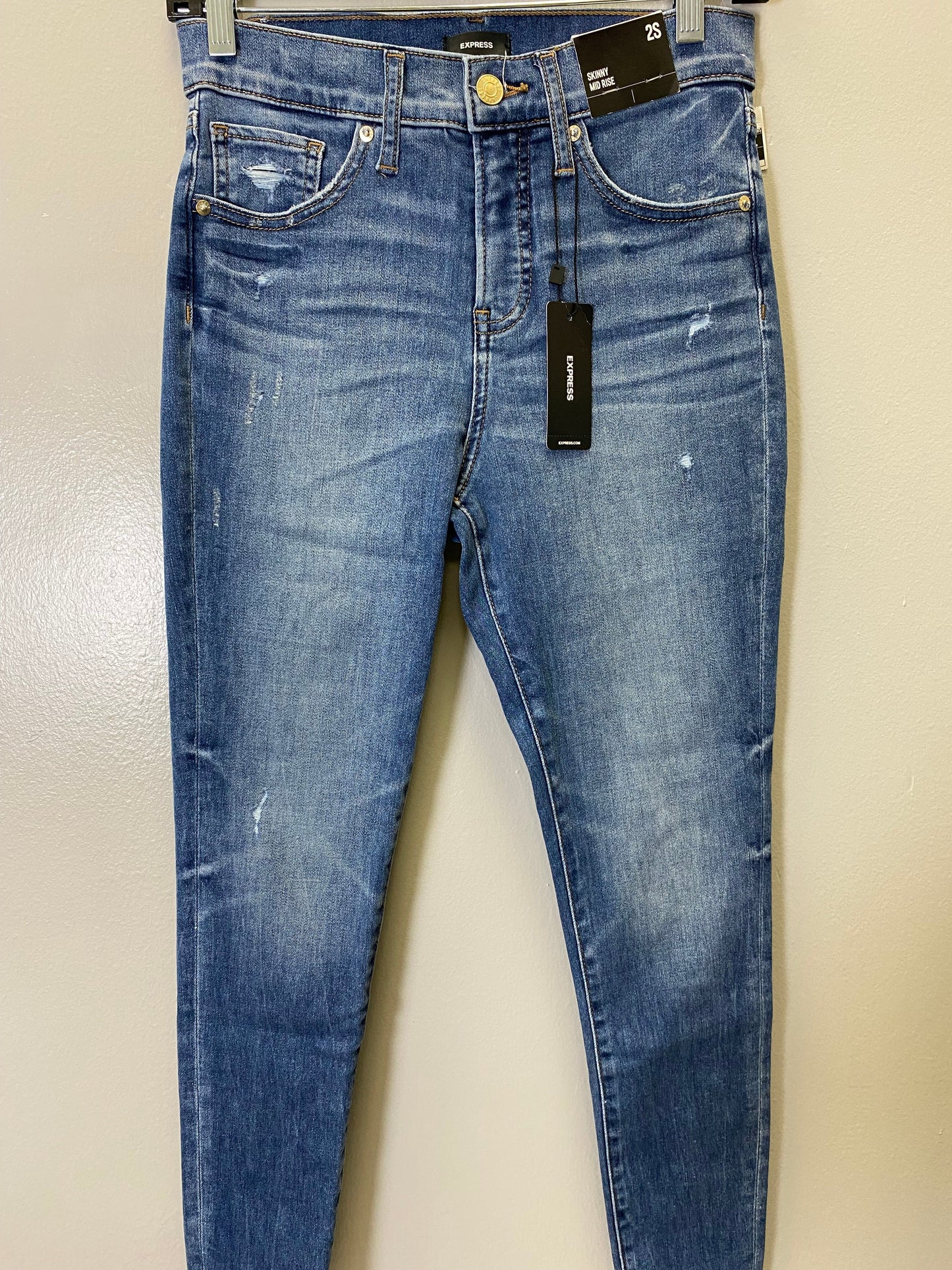 Jeans Skinny By Express In Blue, Size: 2