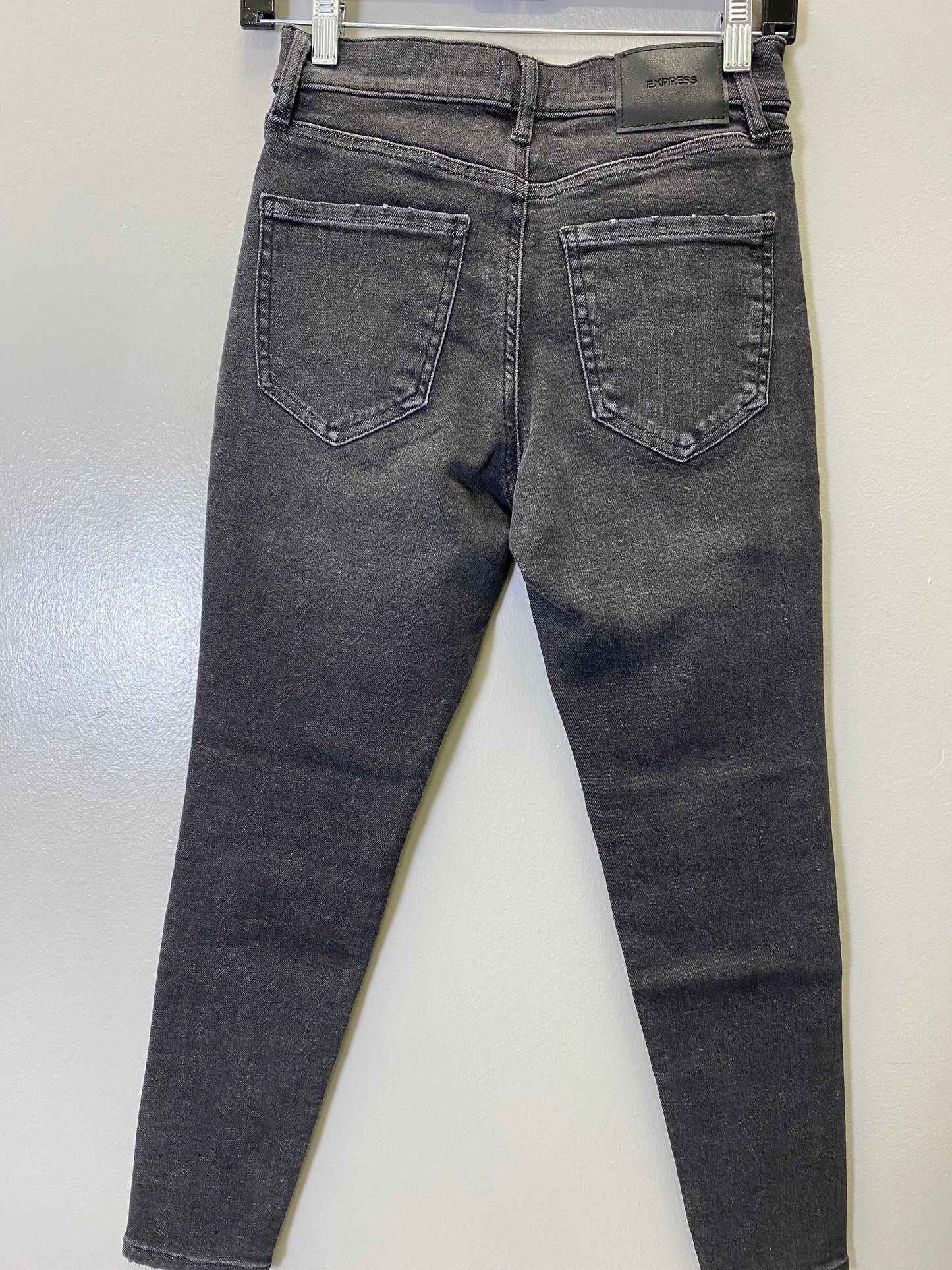 Jeans Skinny By Express In Grey, Size: 0