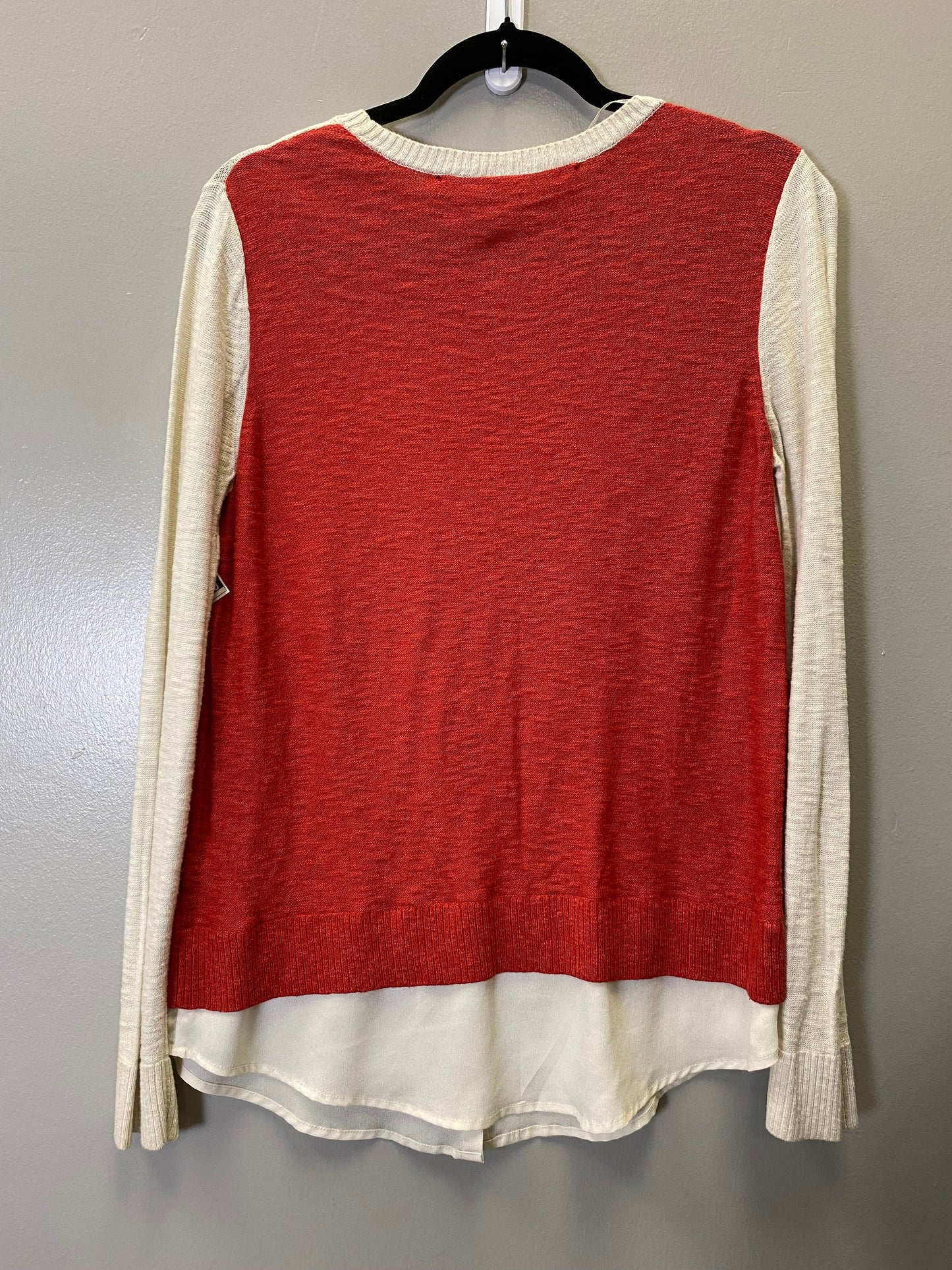 Sweater By Kensie In Cream & Orange, Size: M