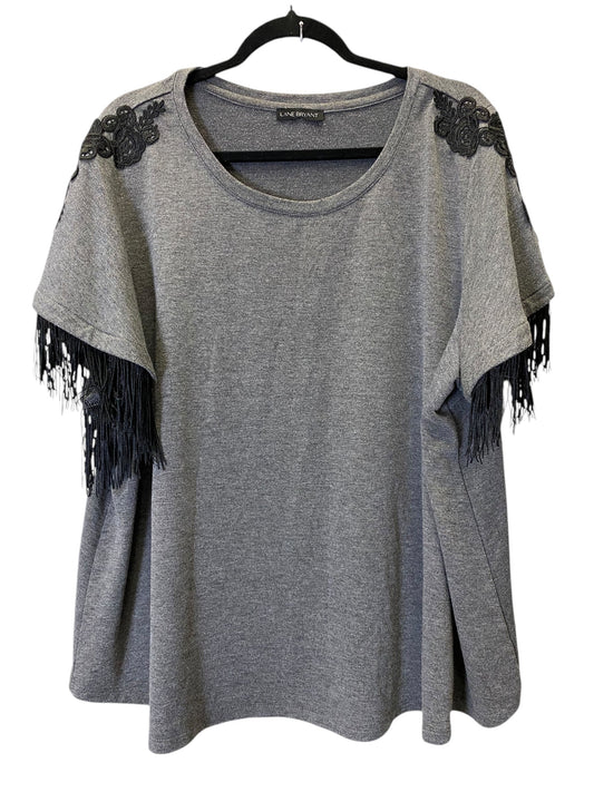 Top Short Sleeve By Lane Bryant In Grey, Size: Xl