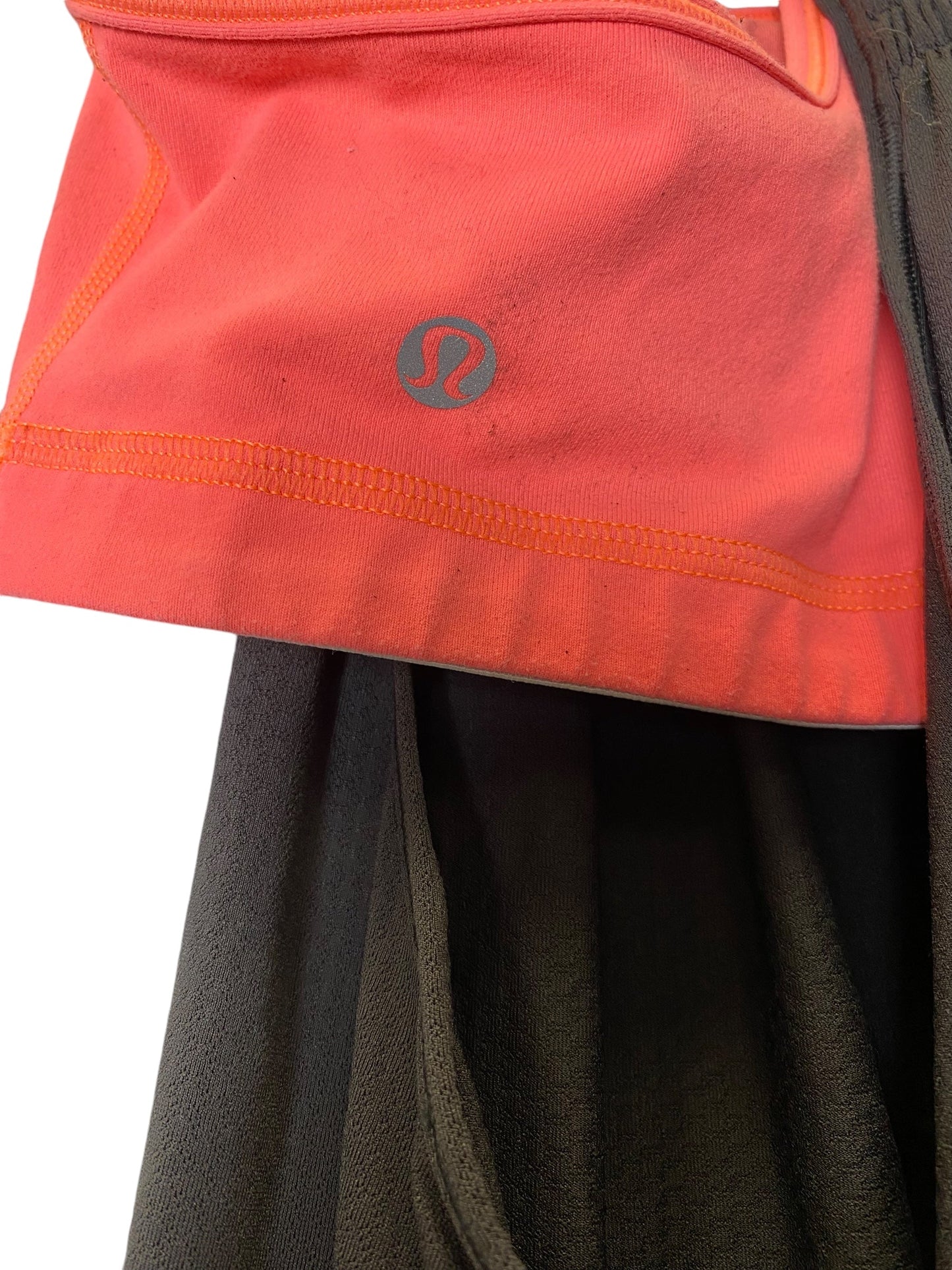 Athletic Tank Top By Lululemon In Grey & Orange, Size: S