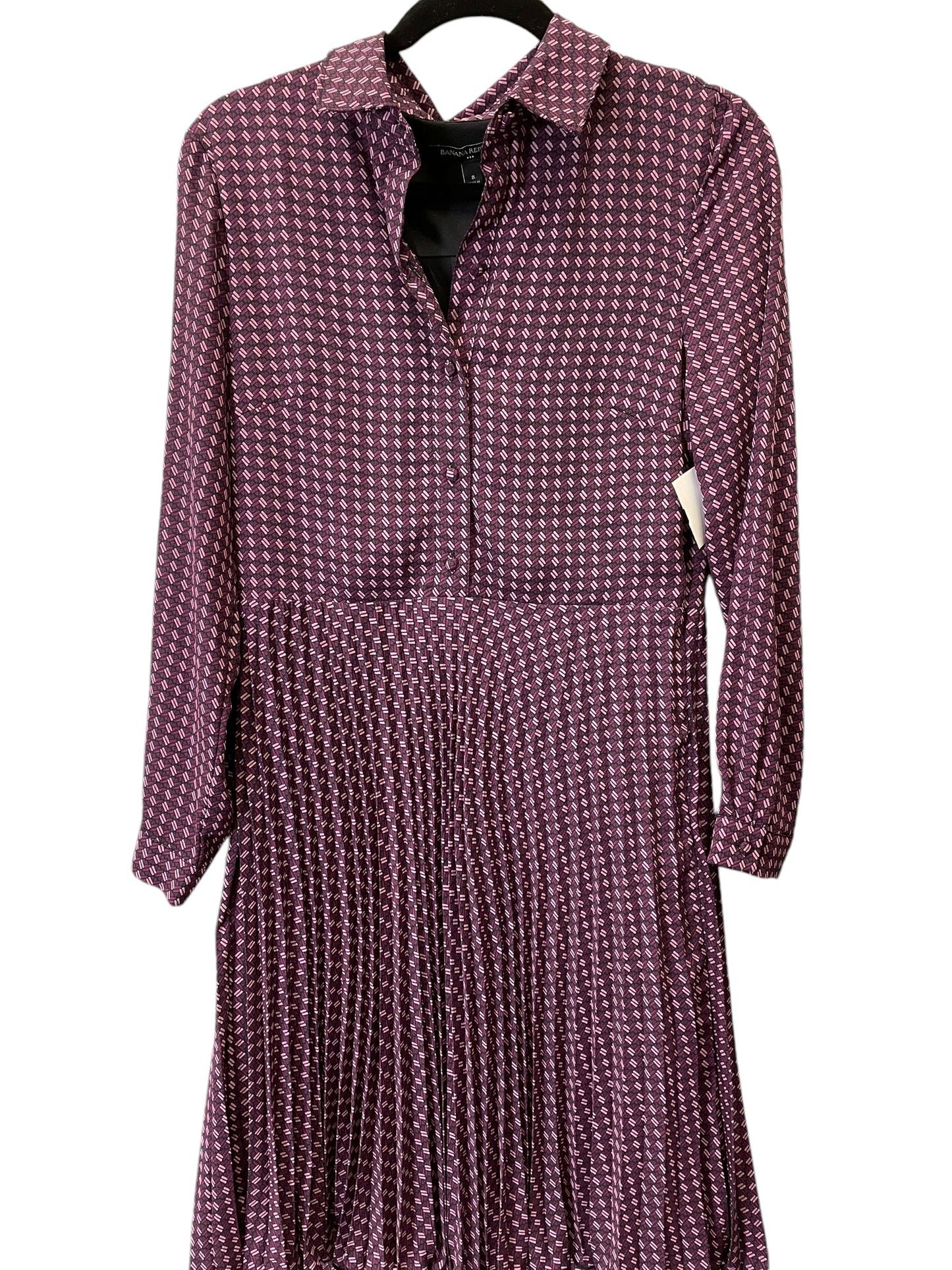 Dress Casual Midi By Banana Republic In Purple, Size: M