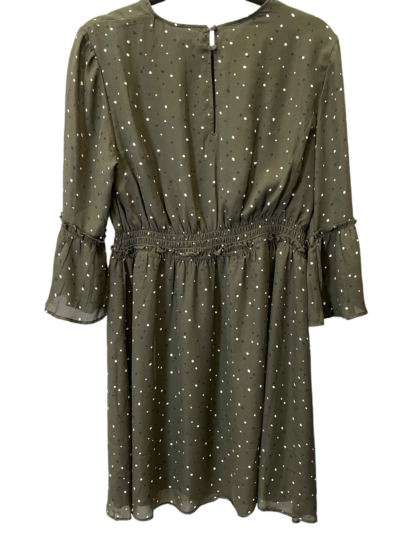 Dress Casual Midi By H&m In Green, Size: M