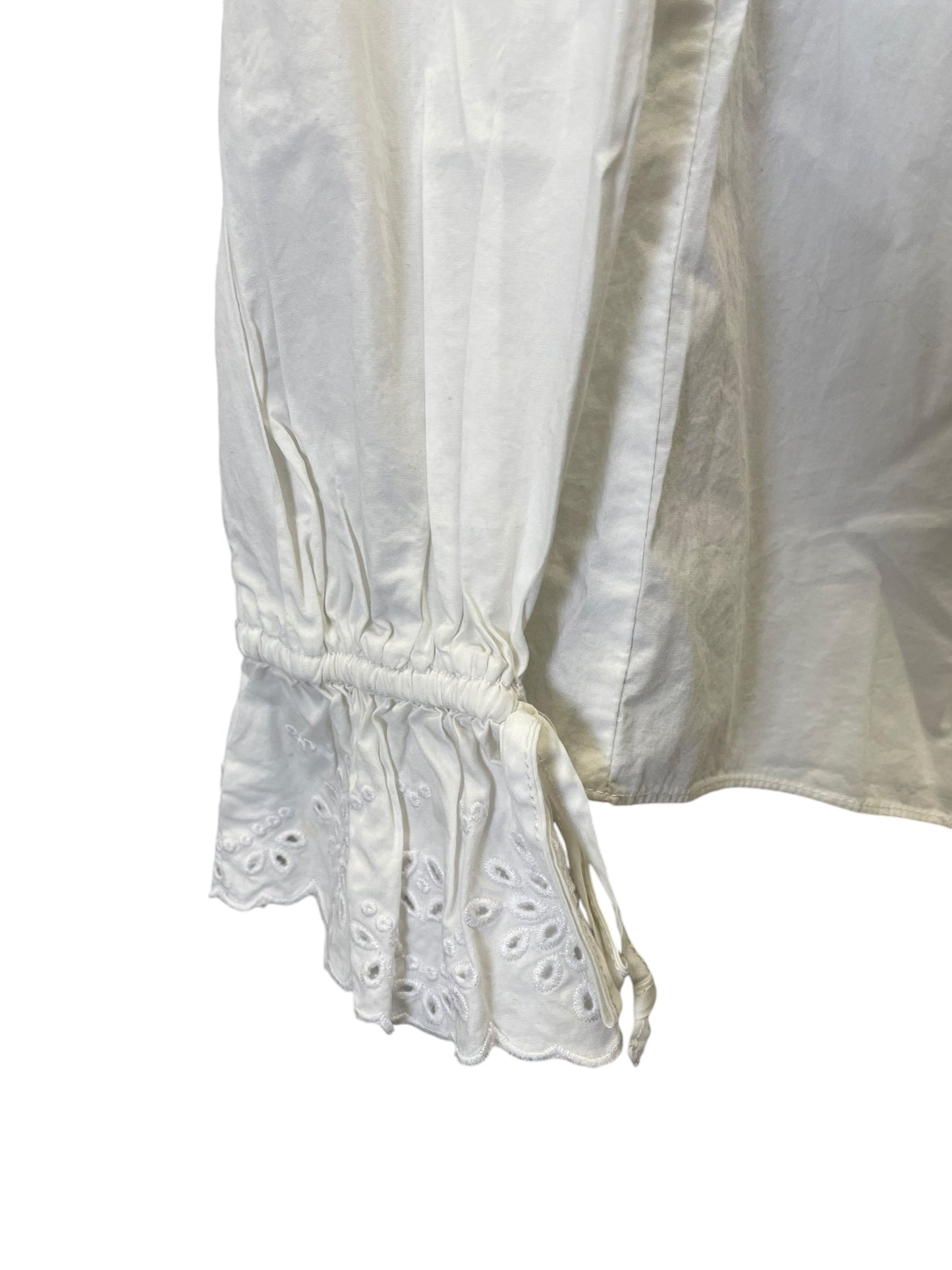 Blouse Long Sleeve By Abercrombie And Fitch In White, Size: S