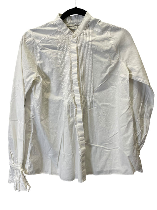 Blouse Long Sleeve By Abercrombie And Fitch In White, Size: S