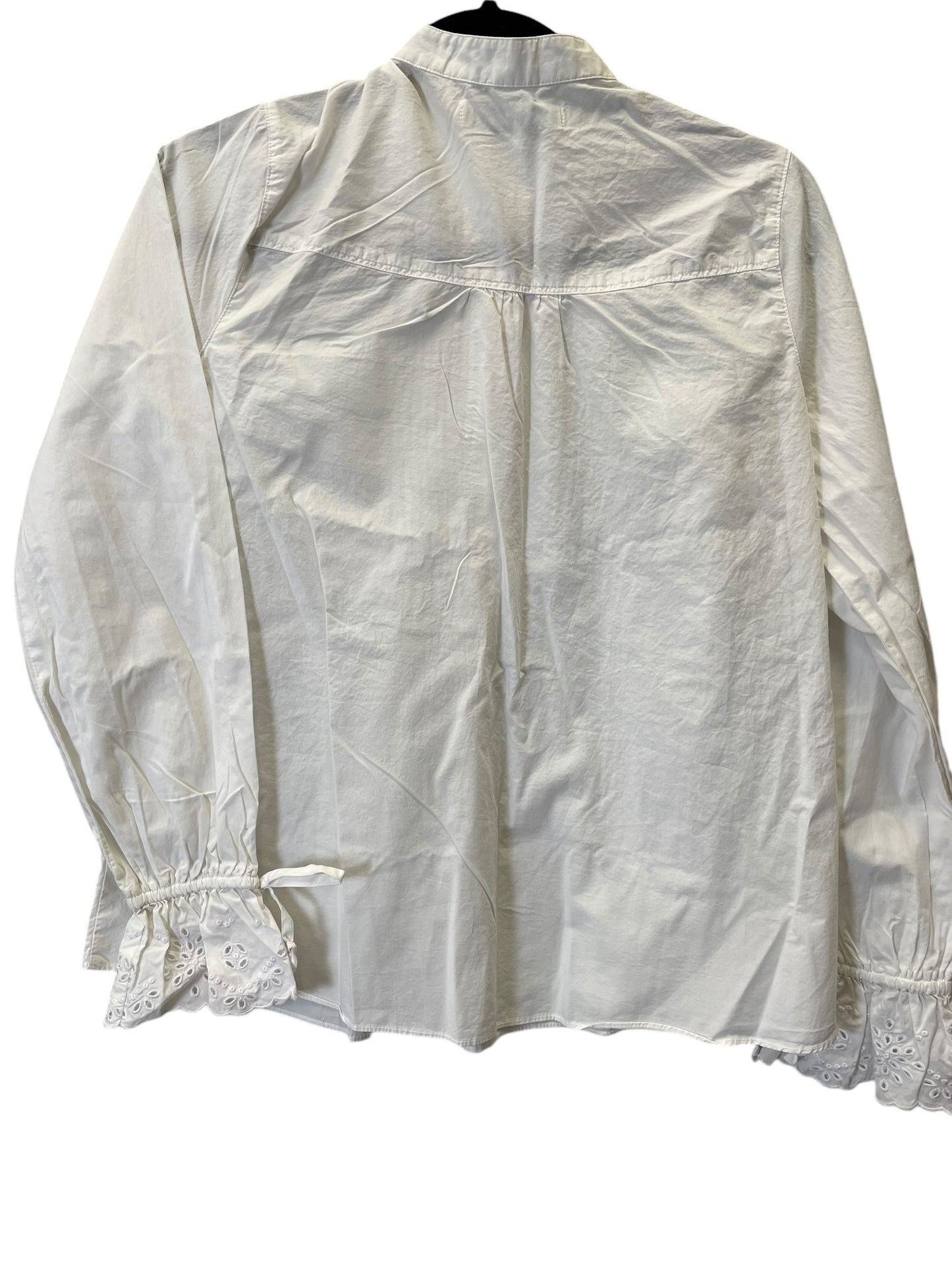 Blouse Long Sleeve By Abercrombie And Fitch In White, Size: S