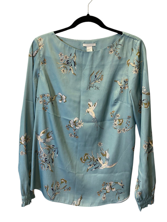 Top Long Sleeve By H&m In Teal, Size: S