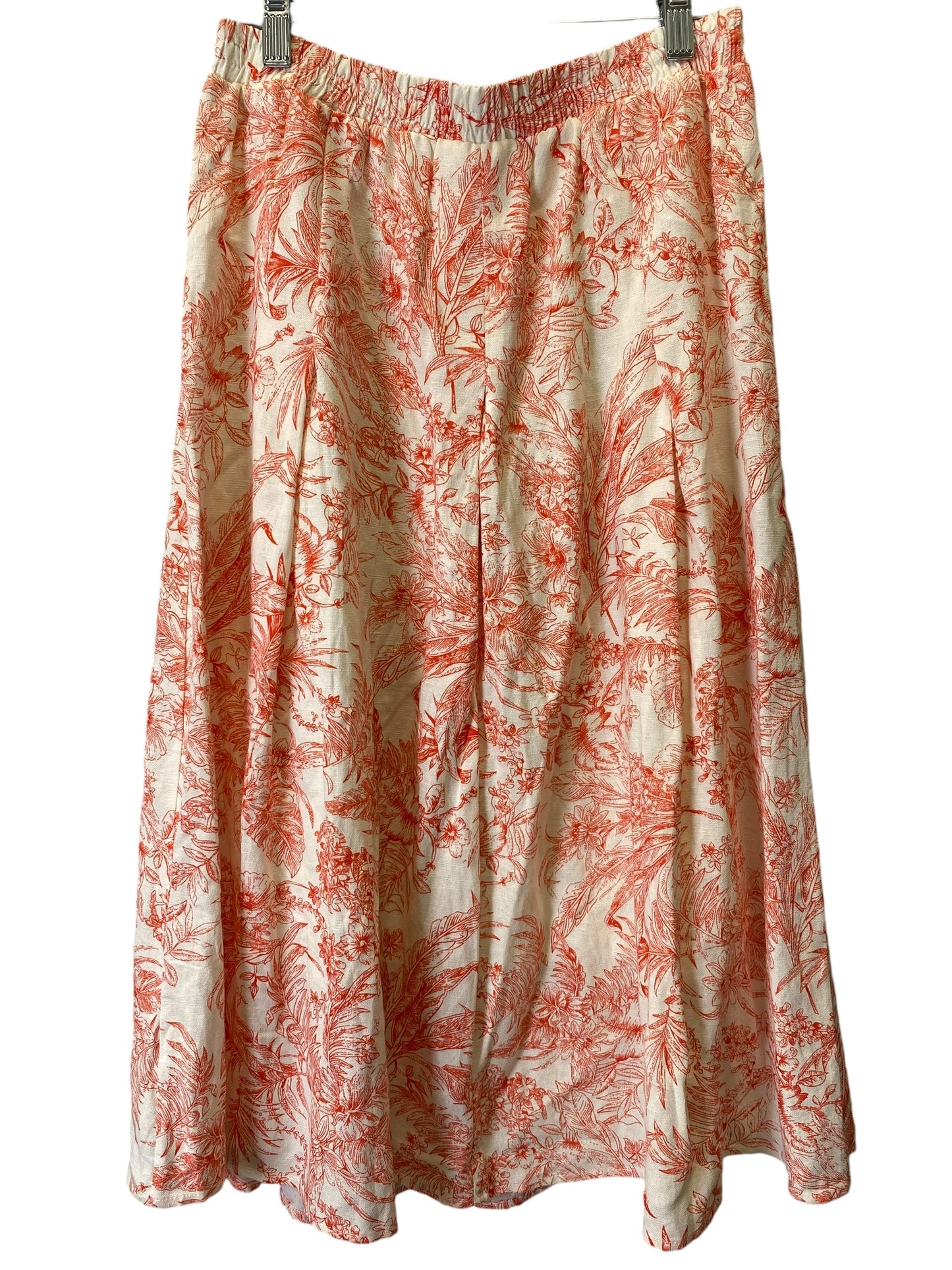 Skirt Midi By Cmc In Orange & White, Size: 8