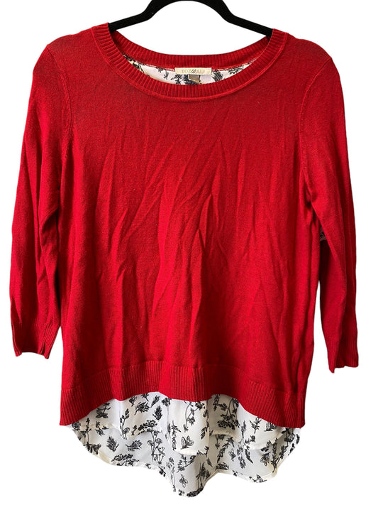 Sweater By Roz And Ali In Red & White, Size: S