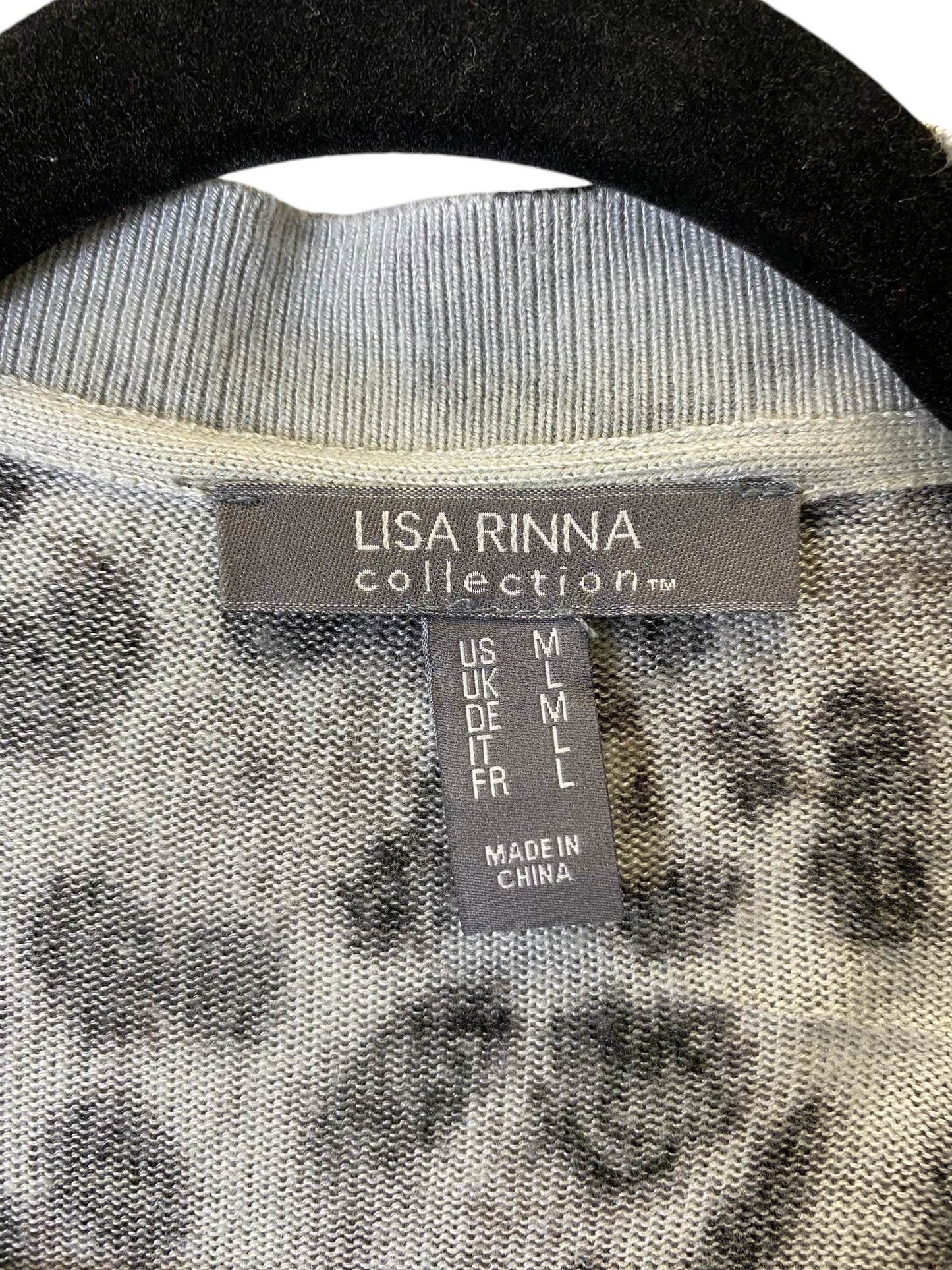 Sweater Cardigan By Lisa Rinna In Animal Print, Size: M