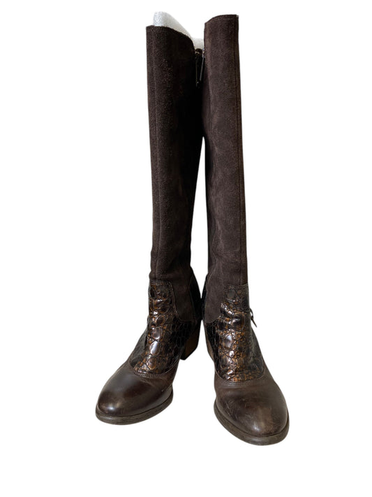 Boots Knee Flats By Donald Pliner In Brown, Size: 6