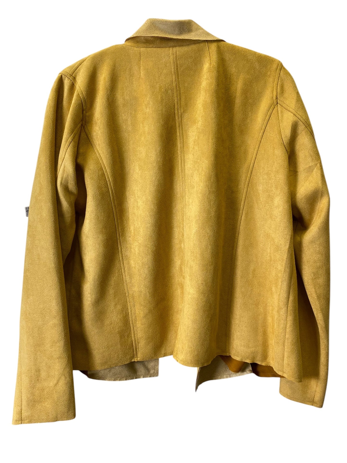 Jacket Fleece By Hem & Thread In Yellow, Size: L