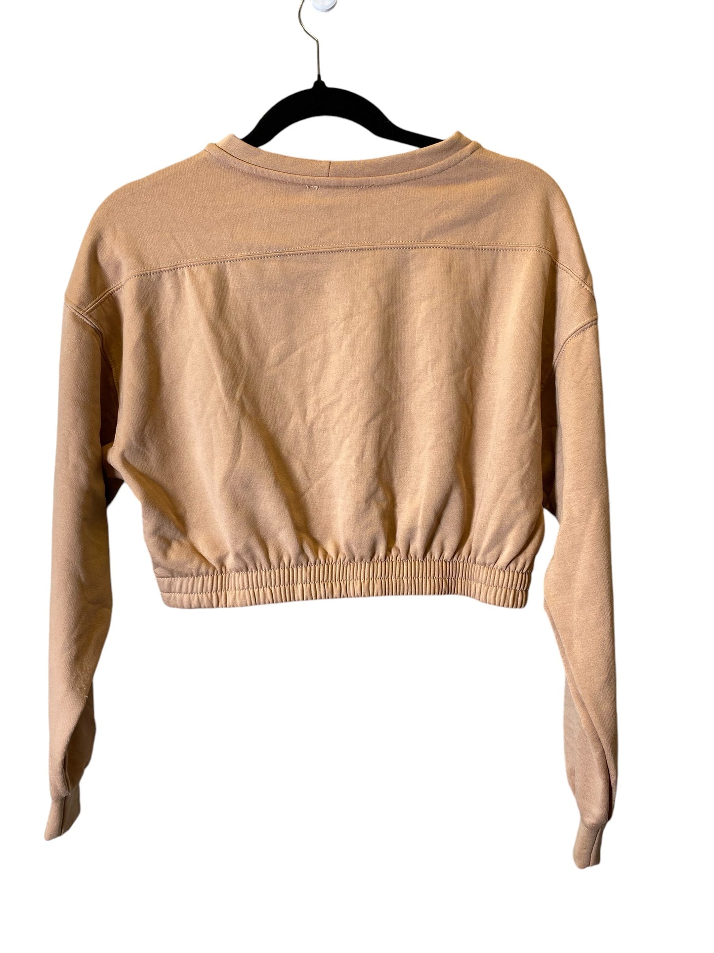 Athletic Sweatshirt Crewneck By Iris In Beige, Size: M