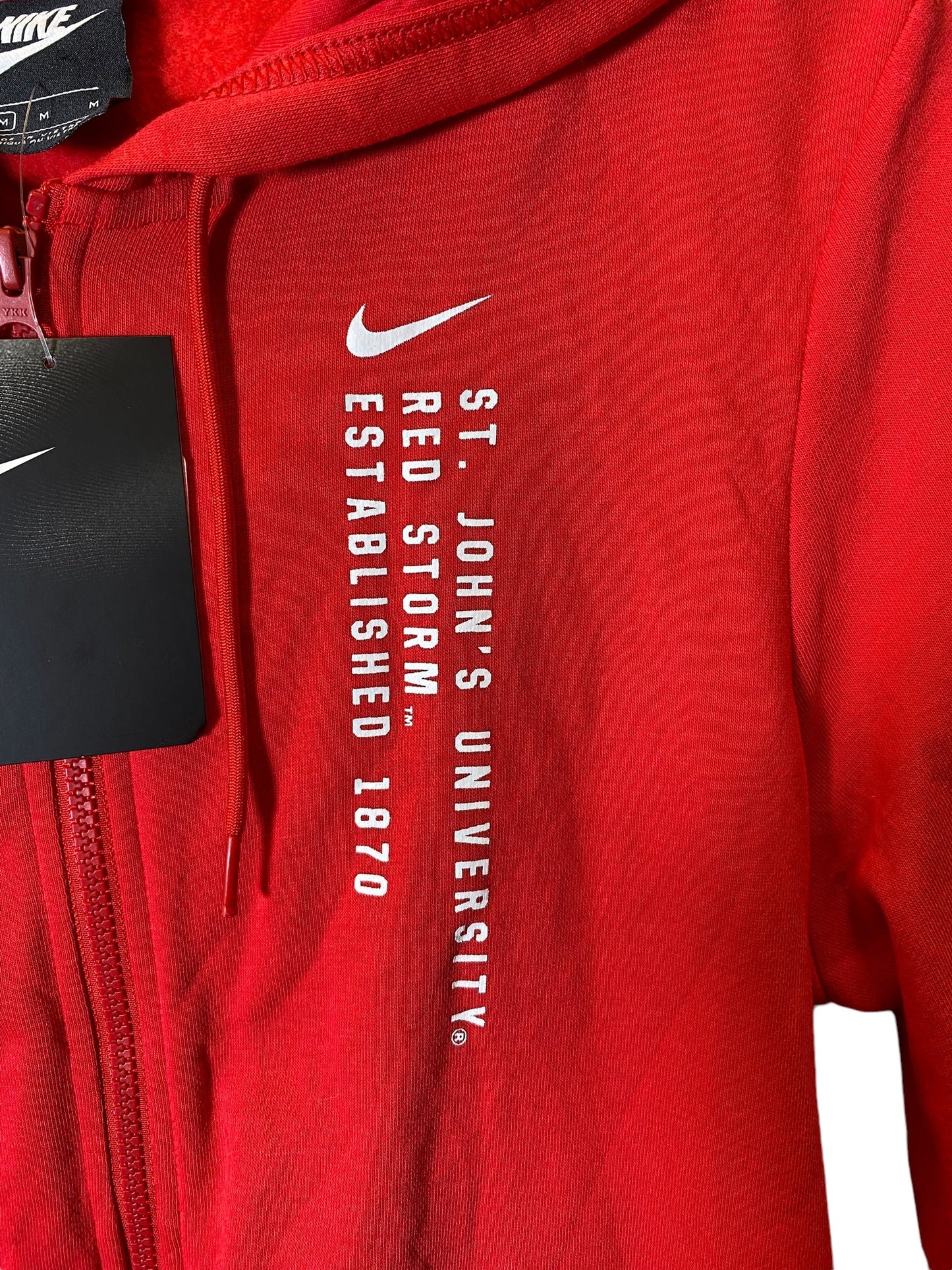 Athletic Jacket By Nike In Red, Size: M