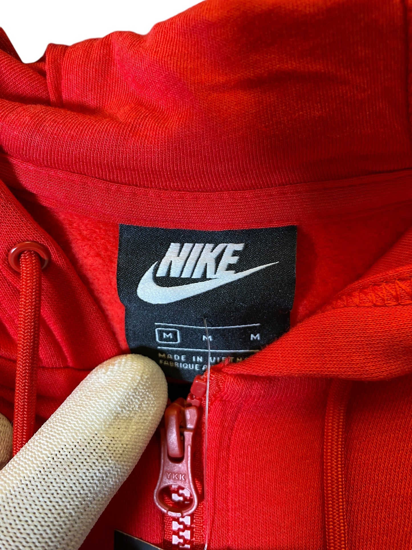 Athletic Jacket By Nike In Red, Size: M