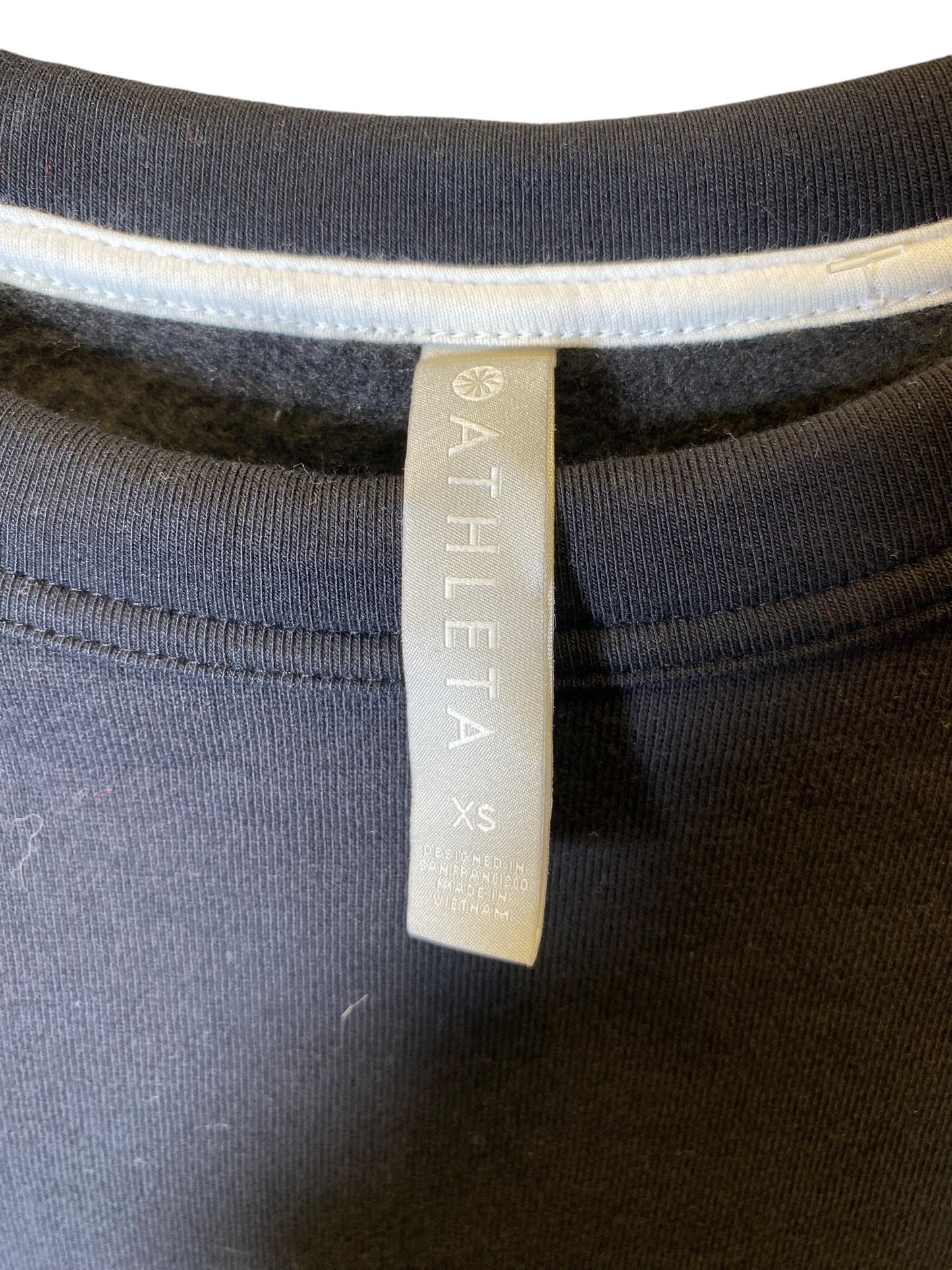 Athletic Sweatshirt Crewneck By Athleta In Black, Size: Xs