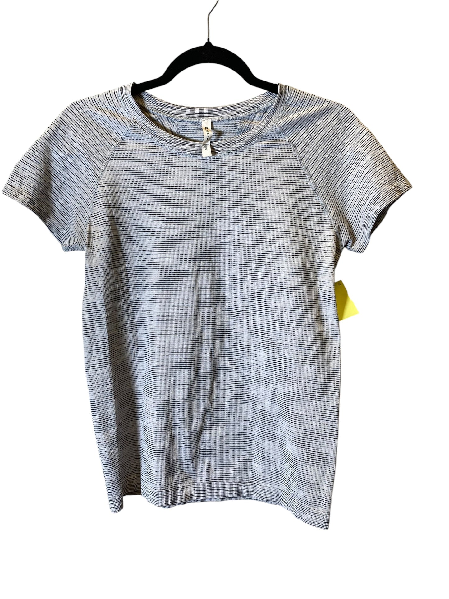 Athletic Top Short Sleeve By Athleta In Grey, Size: M