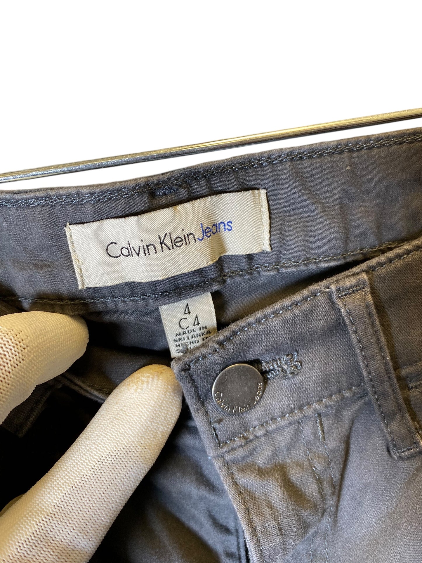 Jeans Skinny By Calvin Klein In Grey, Size: 4