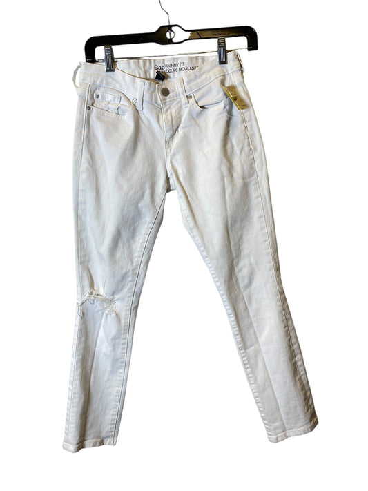 Jeans Skinny By Gap In Cream, Size: 0