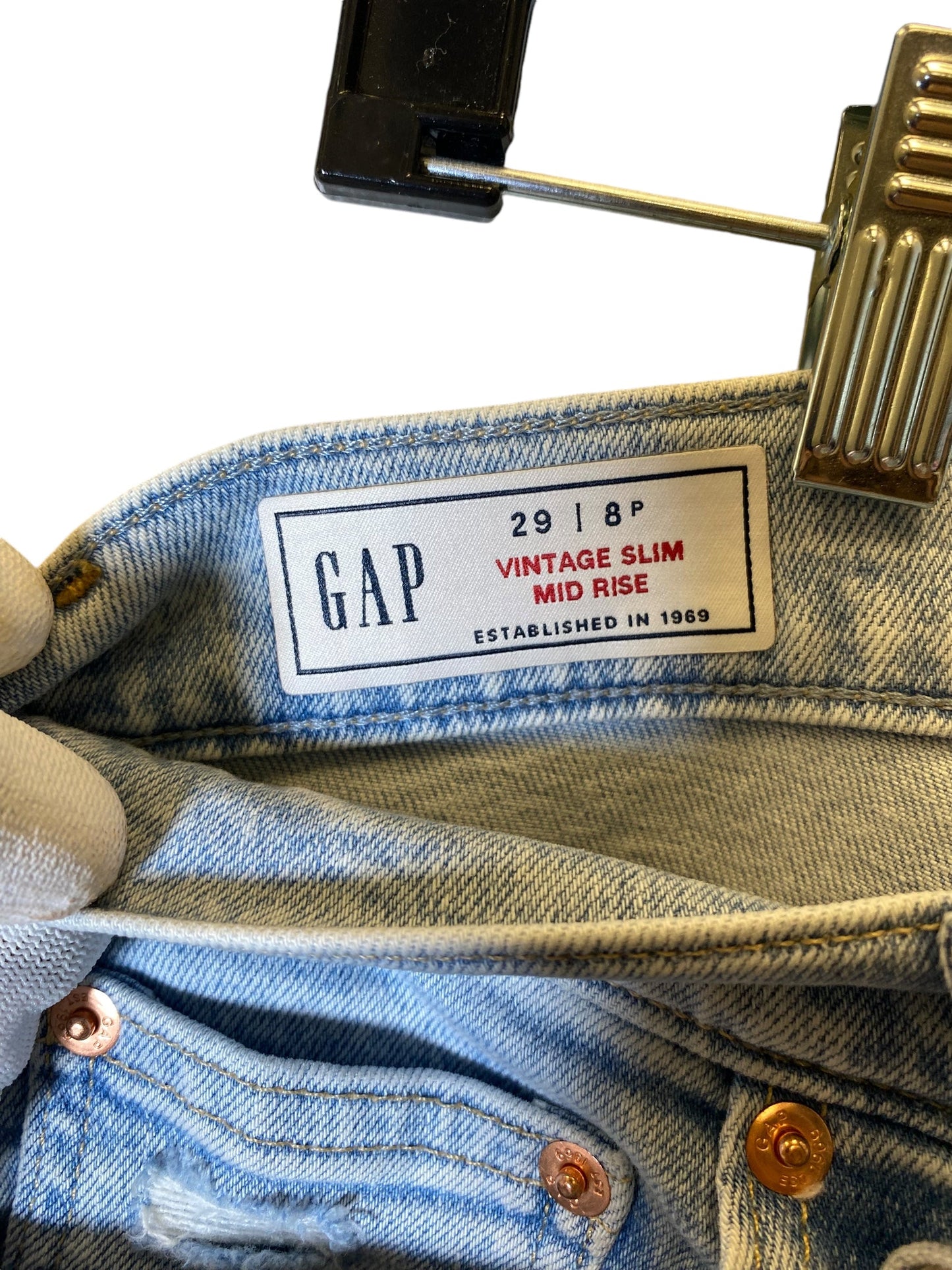 Jeans Straight By Gap In Blue, Size: 8