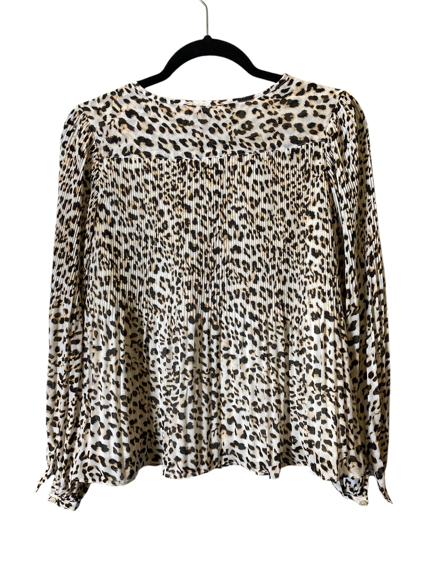 Top Long Sleeve By Banana Republic In Animal Print, Size: Xs