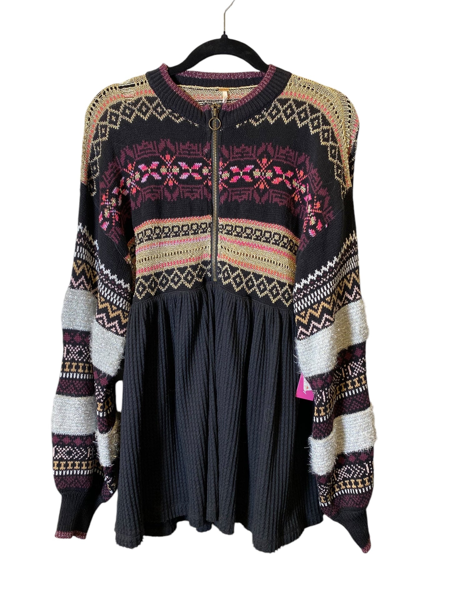 Tunic Long Sleeve By Free People In Multi-colored, Size: M