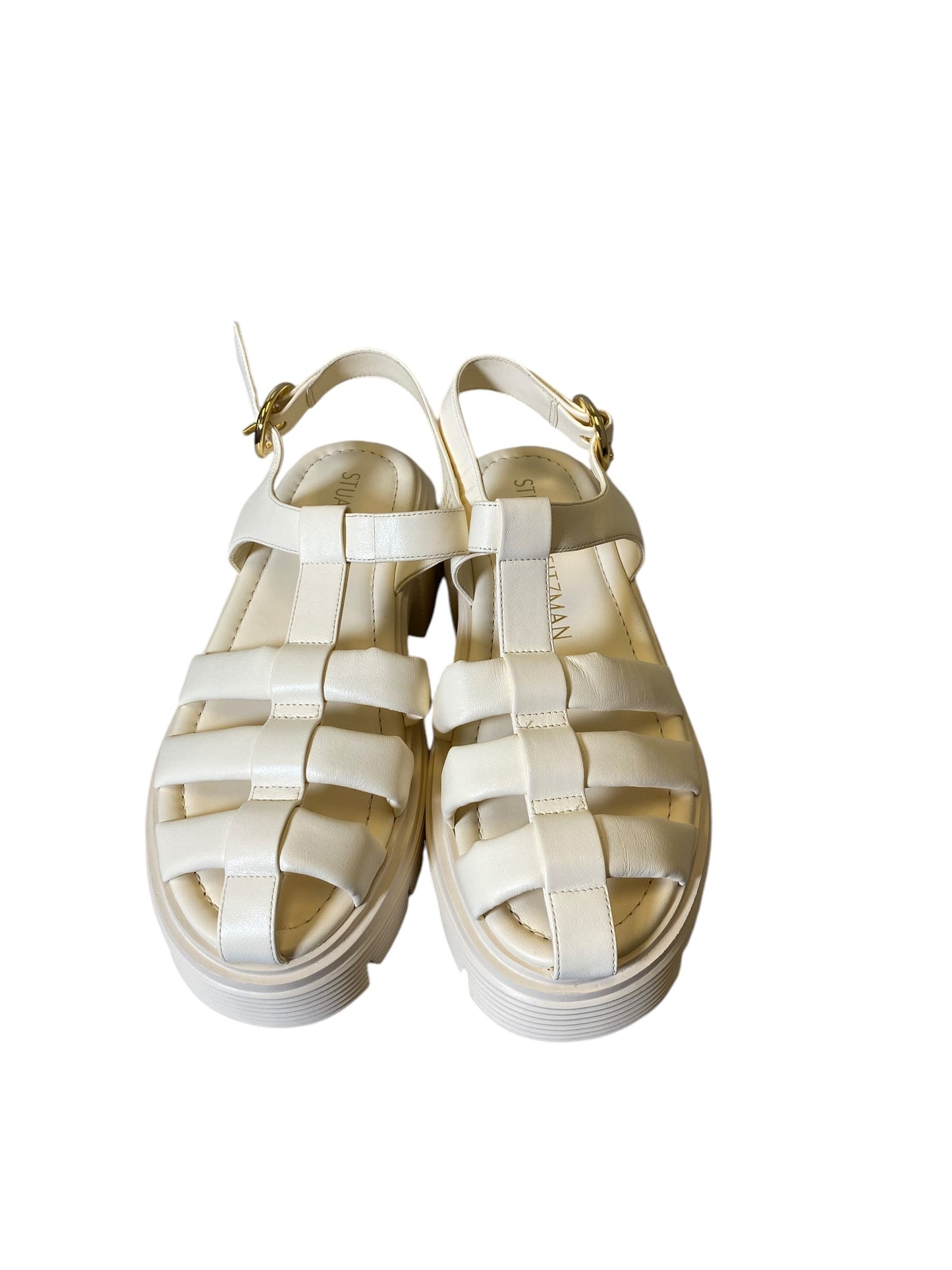 Sandals Designer By Stuart Weitzman In Cream, Size: 9