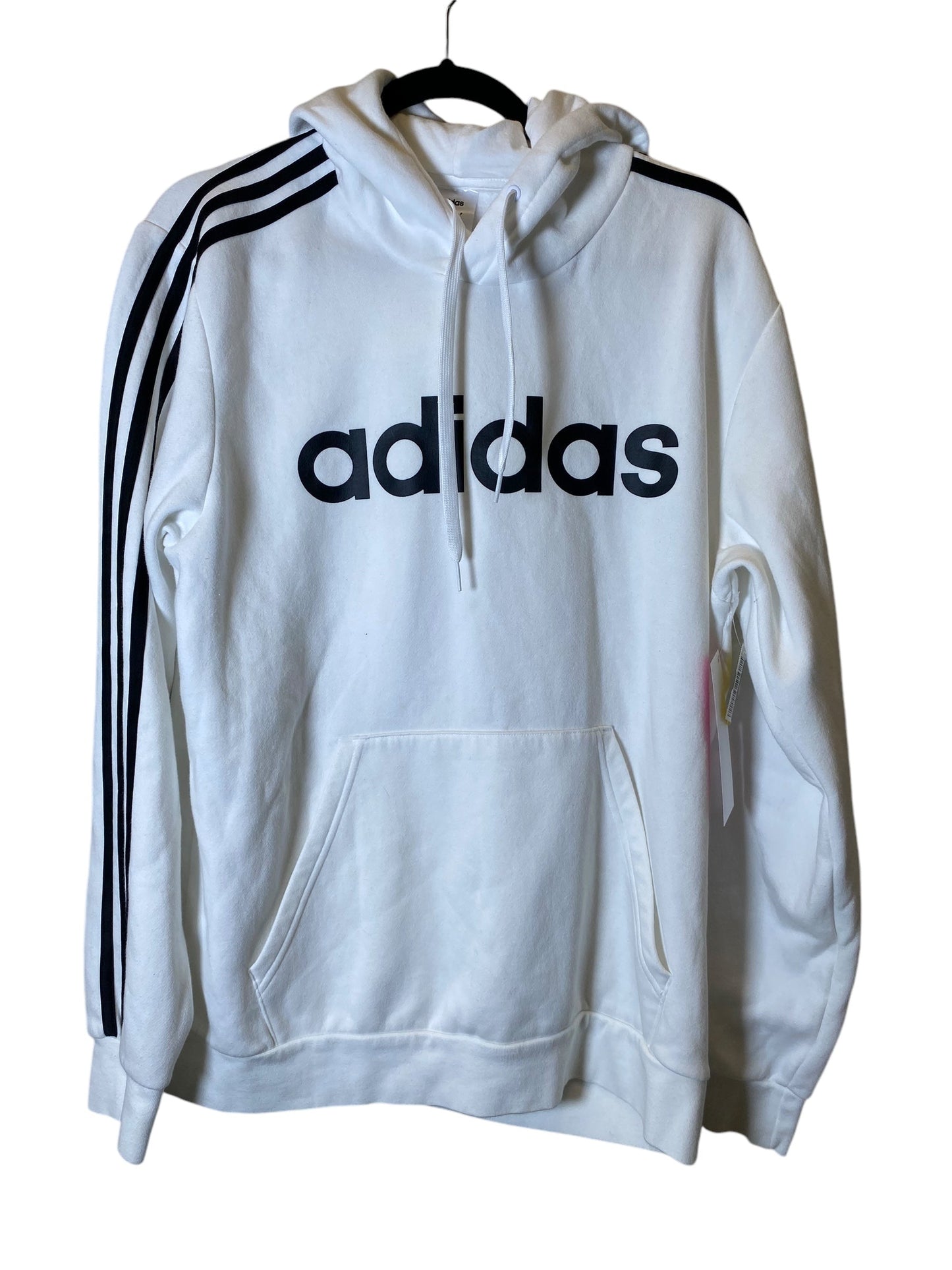 Sweatshirt Hoodie By Adidas In White, Size: L