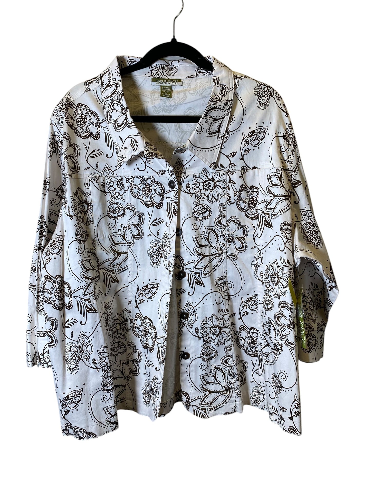 Blouse Long Sleeve By Cmc In Floral Print, Size: 3x