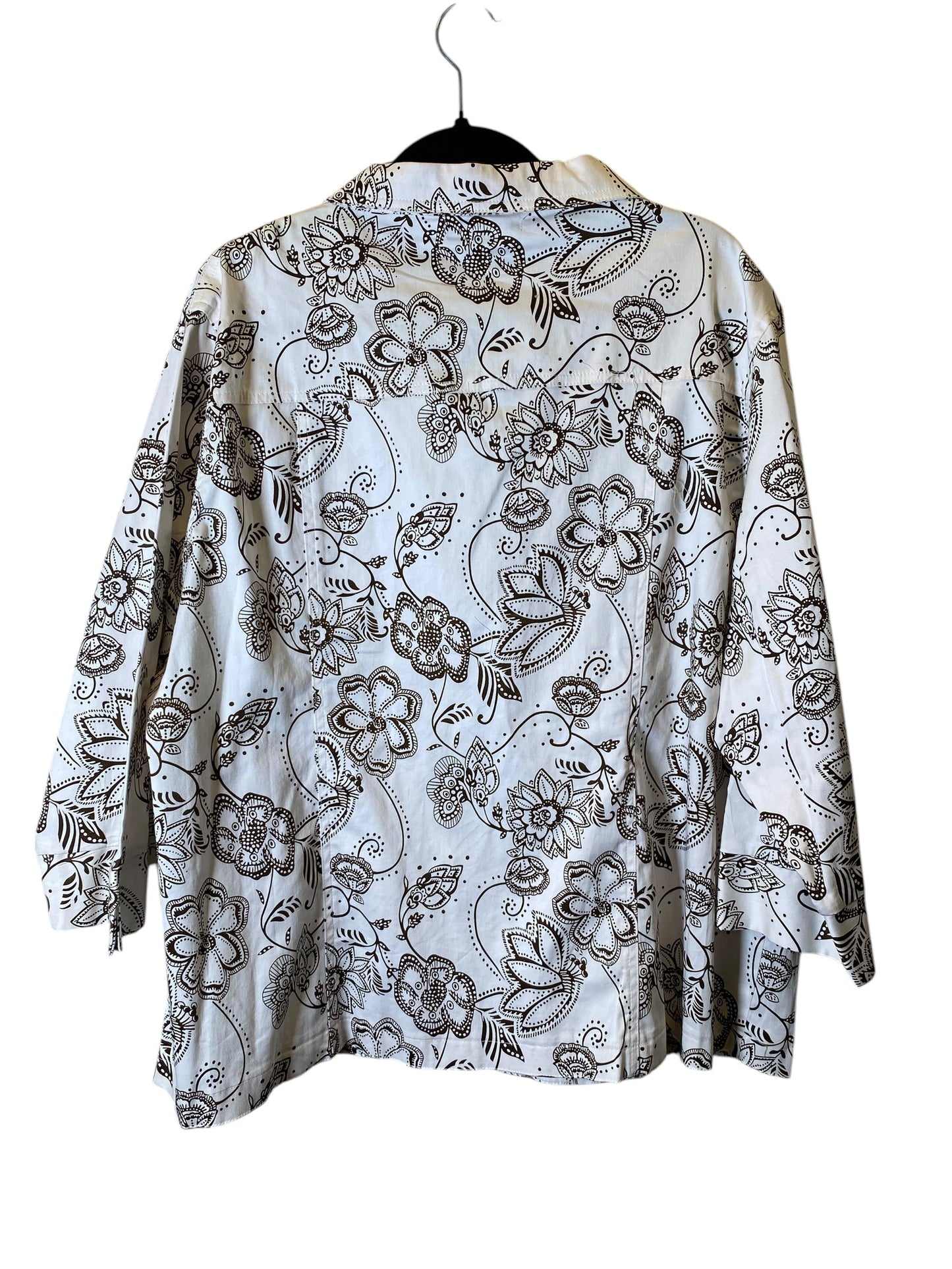 Blouse Long Sleeve By Cmc In Floral Print, Size: 3x