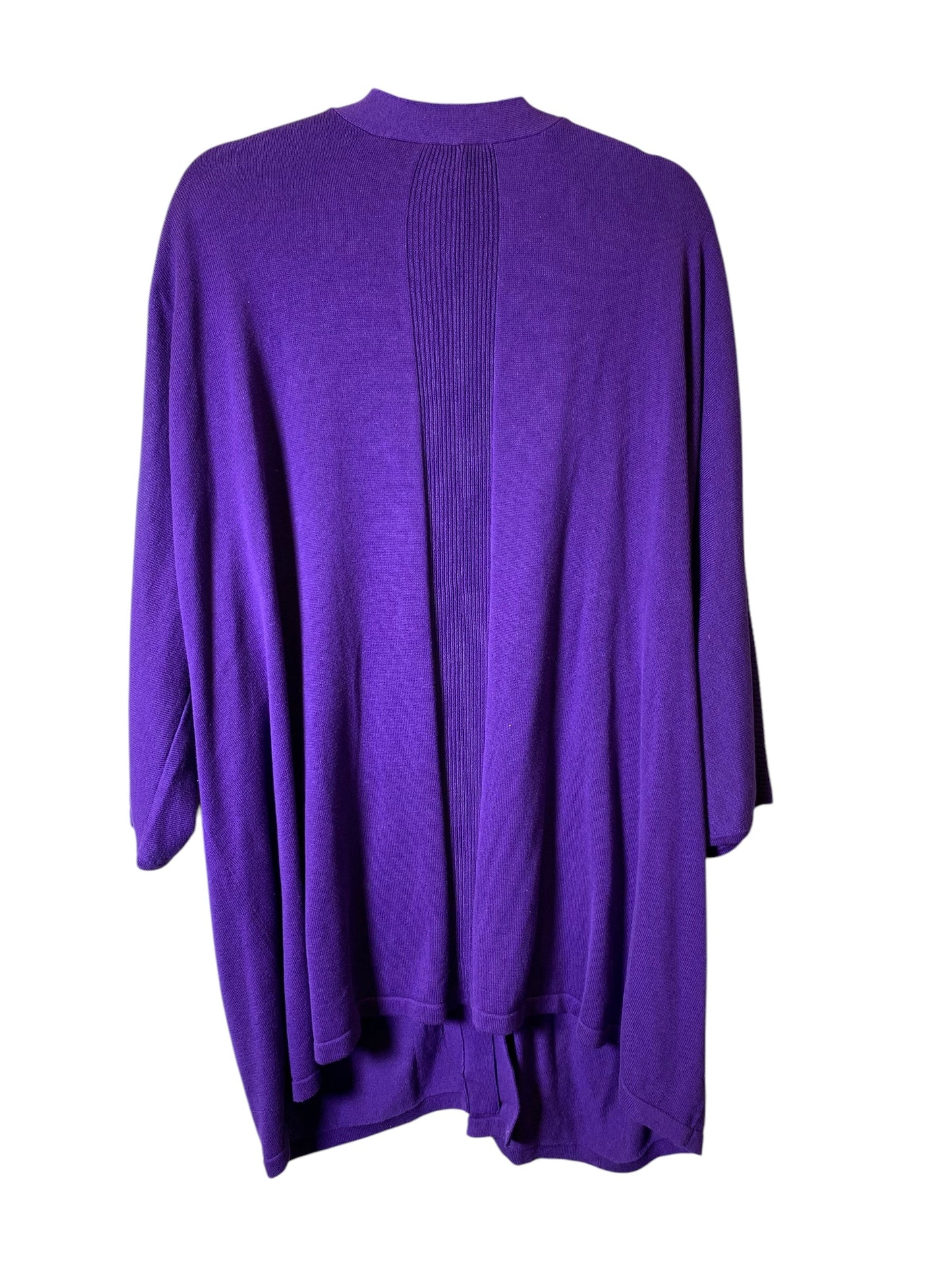 Cardigan By Catherines In Purple, Size: 3x