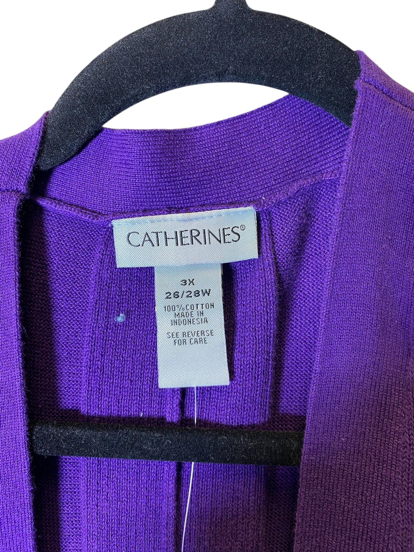 Cardigan By Catherines In Purple, Size: 3x