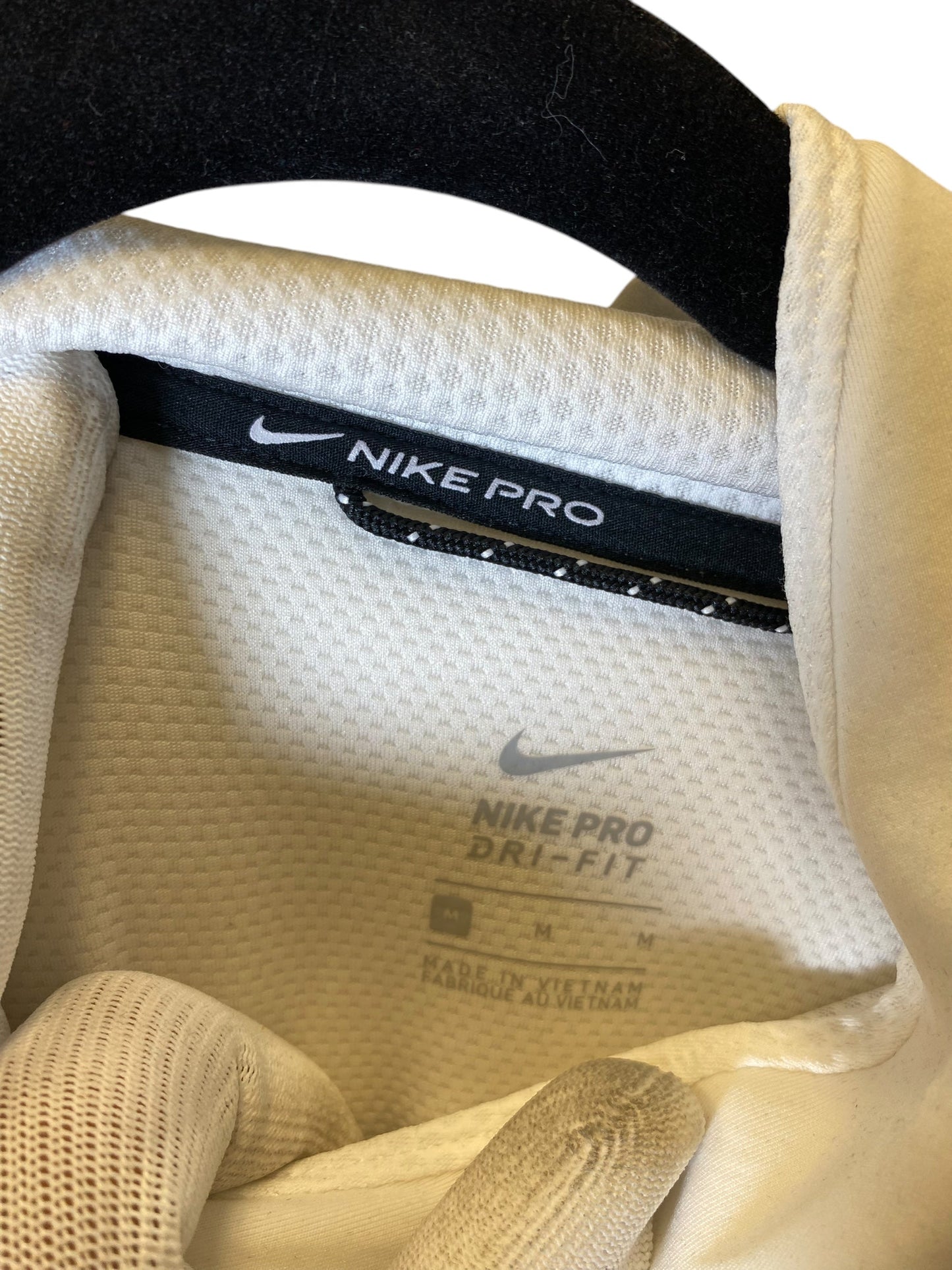 Athletic Sweatshirt Hoodie By Nike In White, Size: M