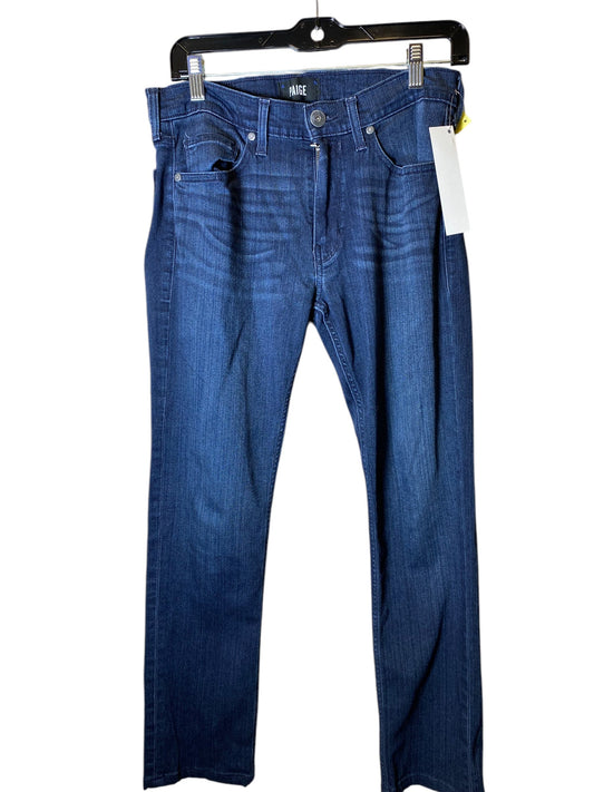 Jeans Straight By Paige In Blue, Size: 12