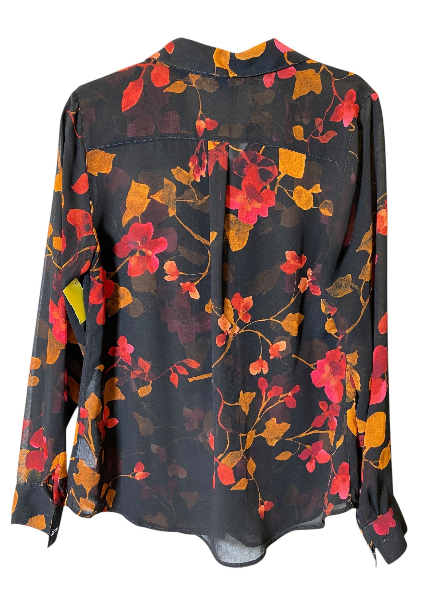 Blouse Long Sleeve By Cabi In Floral Print, Size: M