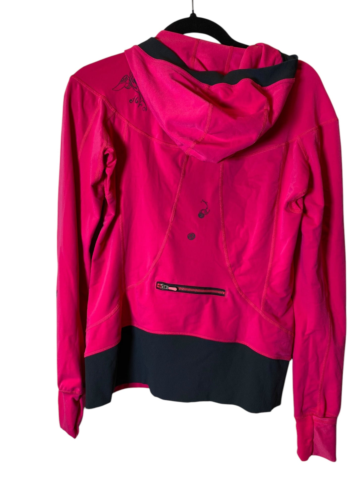 Athletic Sweatshirt Hoodie By Lululemon In Pink, Size: M