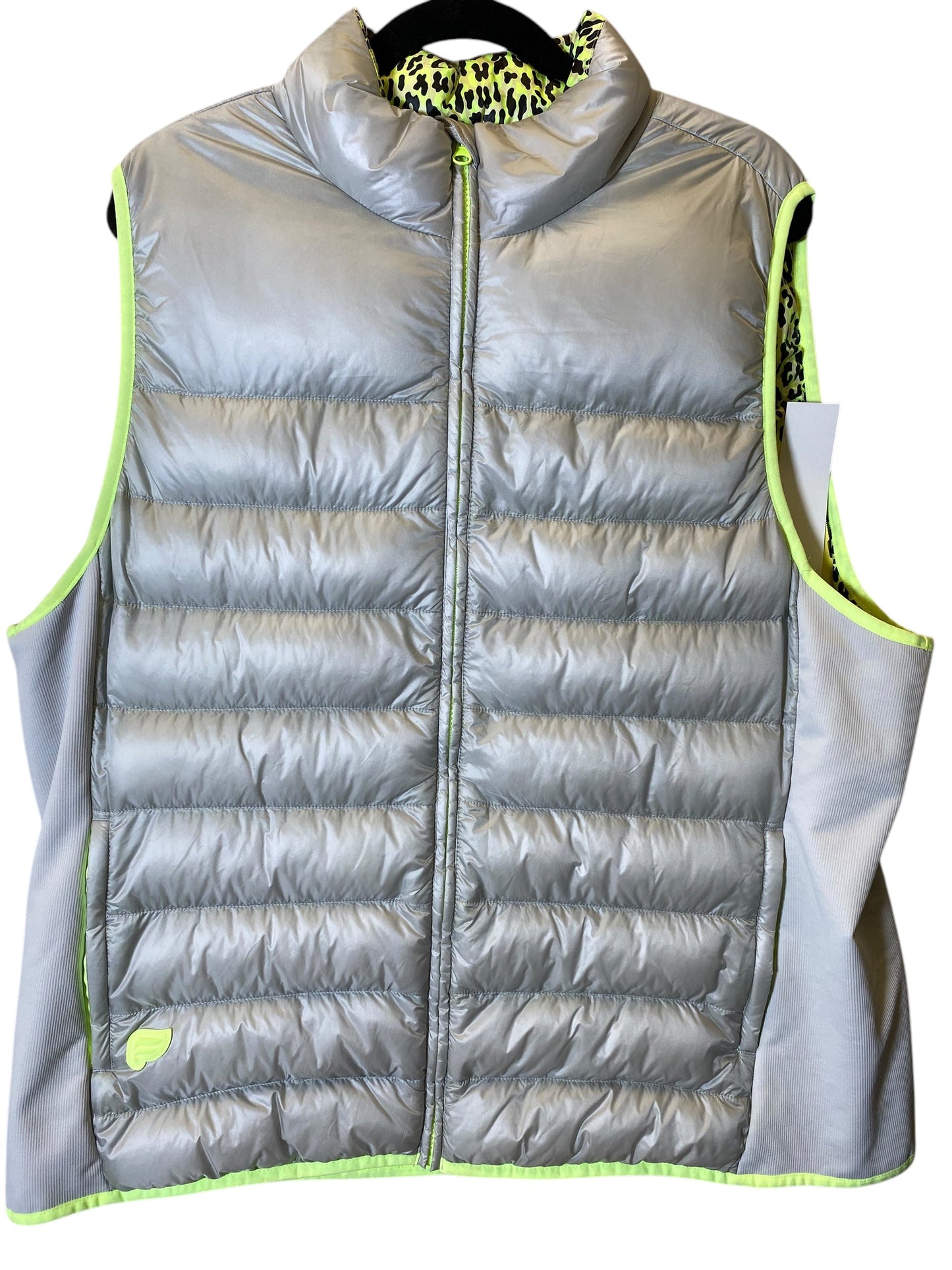 Vest Puffer & Quilted By Fabletics In Grey, Size: Xxl