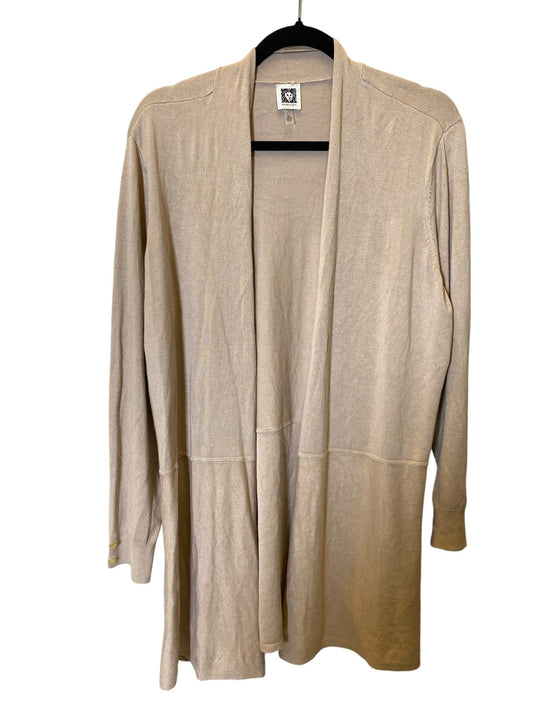 Cardigan By Anne Klein In Beige, Size: Xl