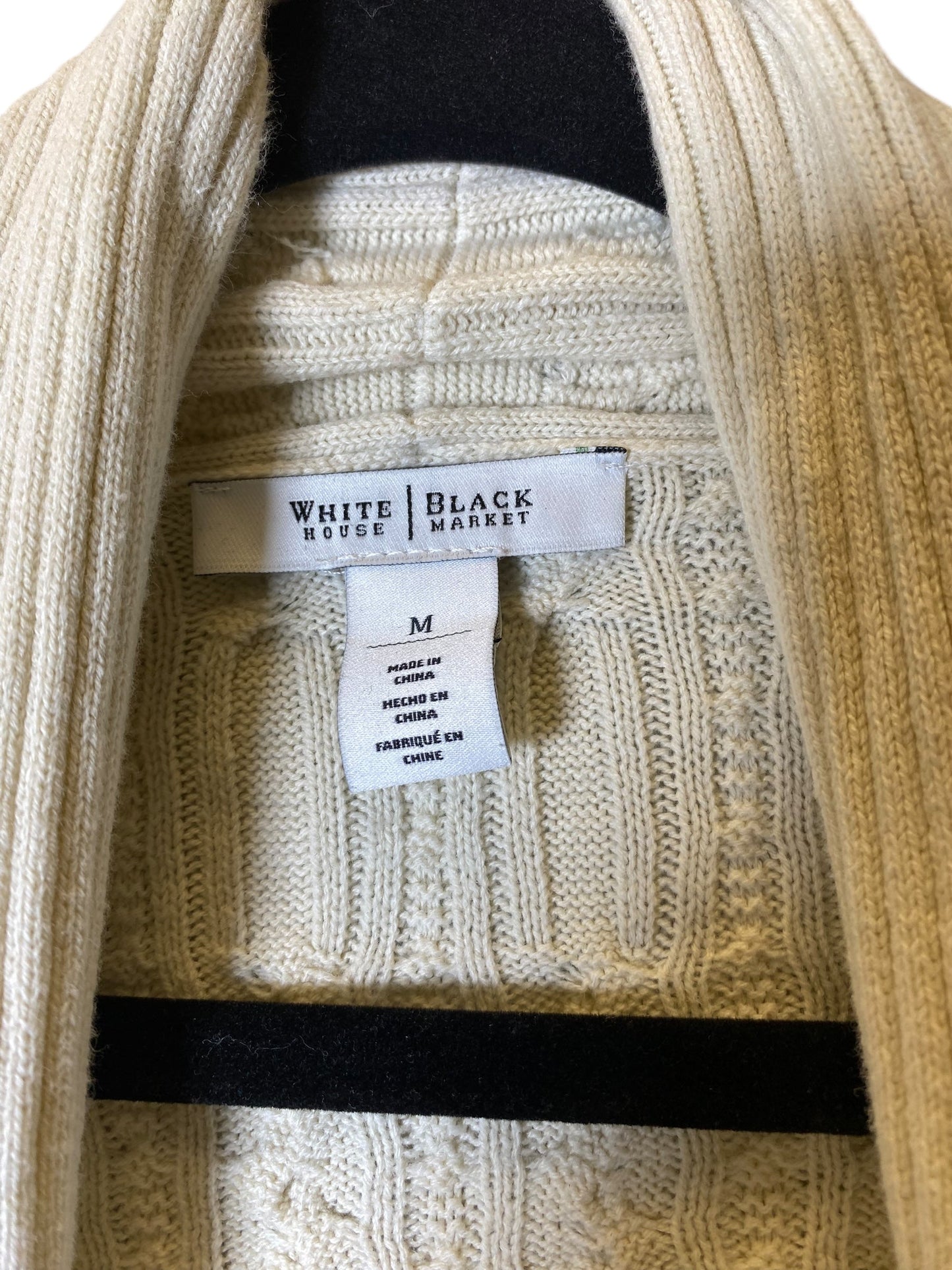 Cardigan By White House Black Market In Cream, Size: M