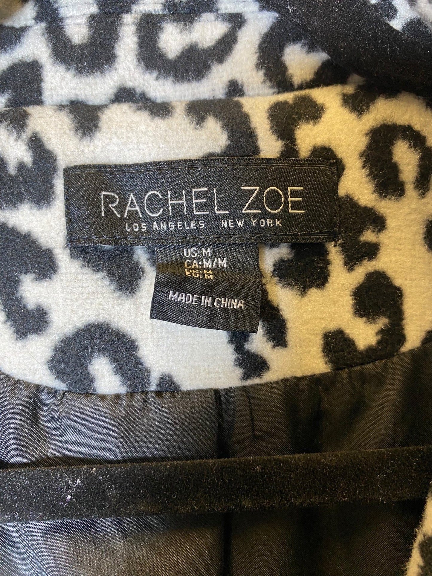 Coat Wool By Rachel Zoe In Animal Print, Size: M