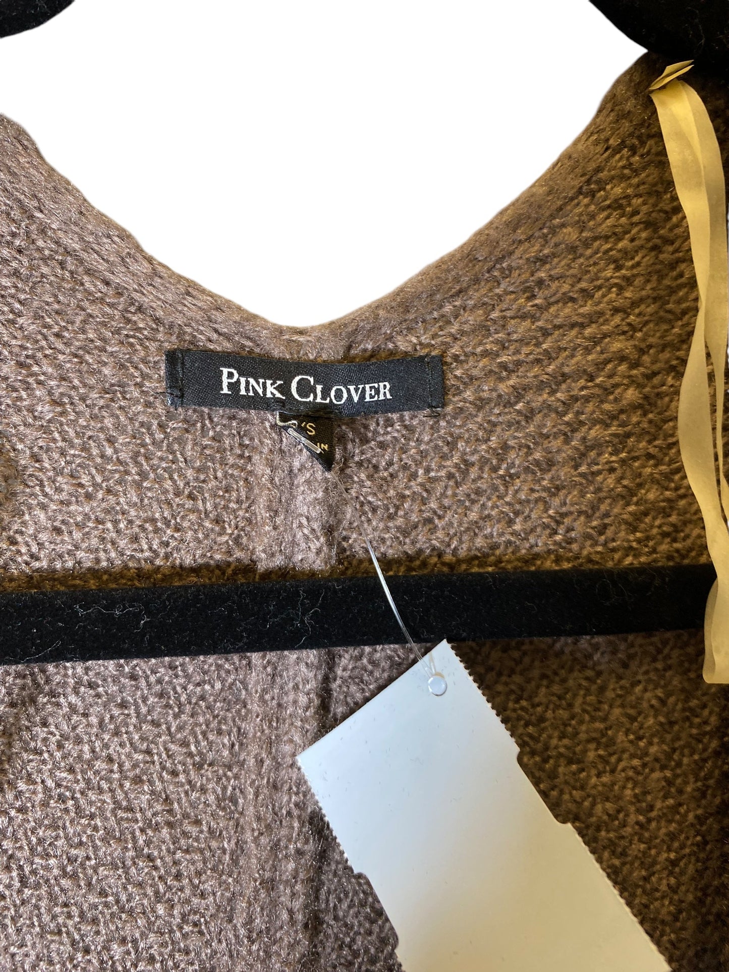 Sweater Cardigan By Pink Clover In Brown, Size: Xs