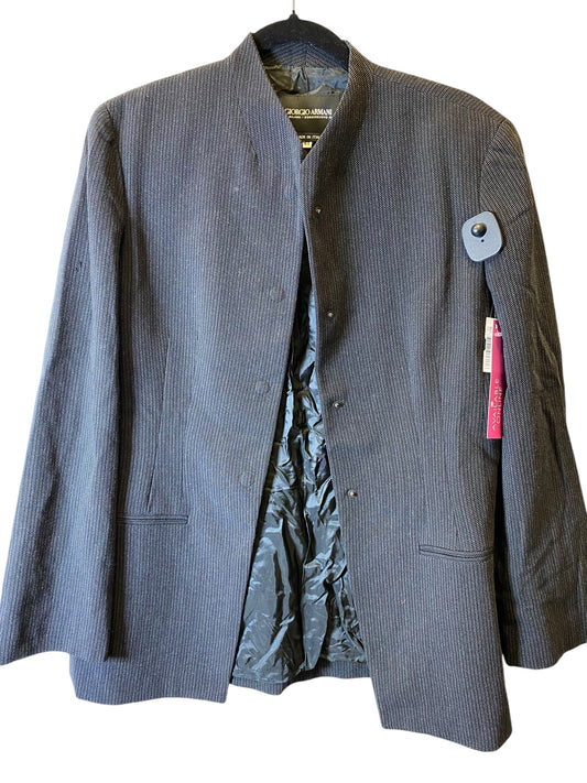 Blazer Designer By Giorgio Armani In Black, Size: M