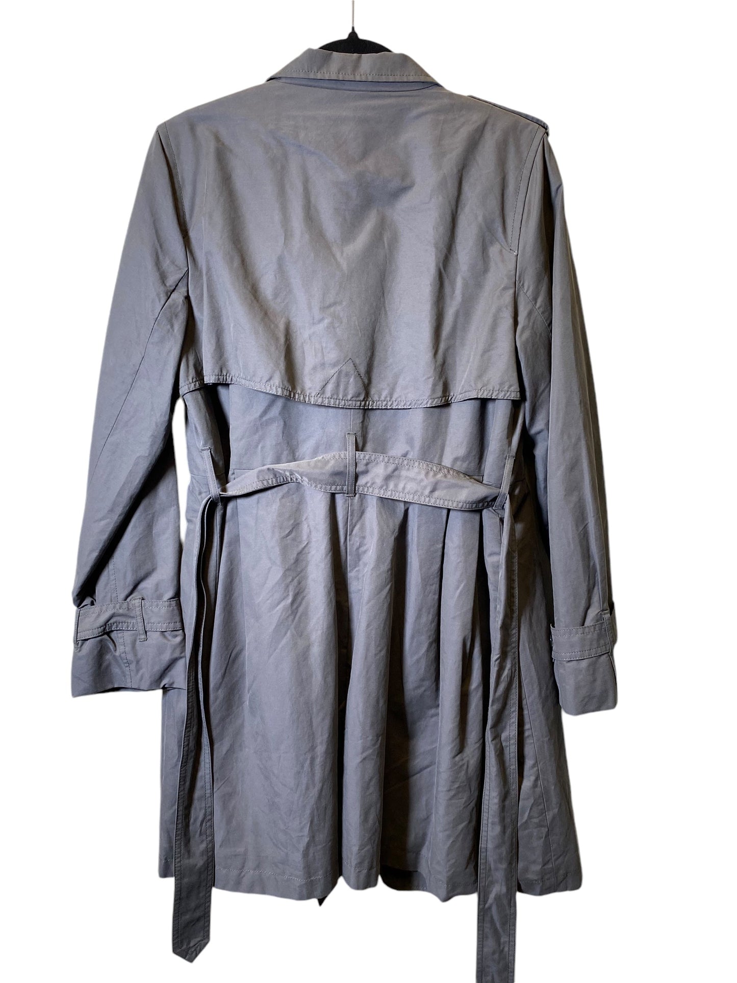 Coat Trench Coat By Gap In Grey, Size: M