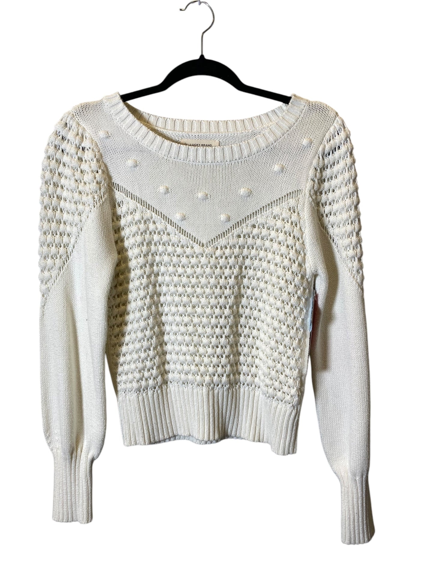 Sweater By Lucky Brand In White, Size: S