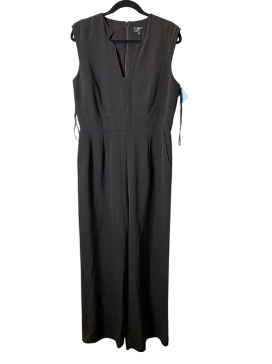 Jumpsuit By Tahari By Arthur Levine In Black, Size: L