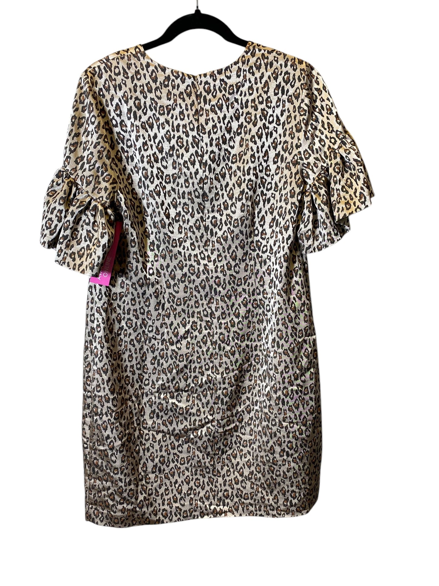 Dress Casual Midi By Banana Republic In Animal Print, Size: L