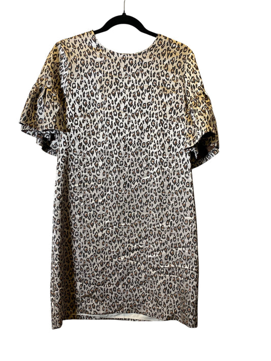 Dress Casual Midi By Banana Republic In Animal Print, Size: L