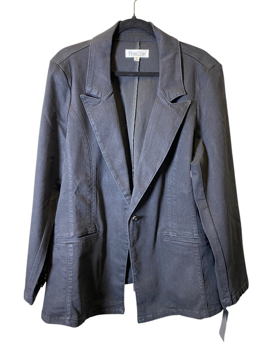 Jacket Denim By Cmc In Black, Size: 1x