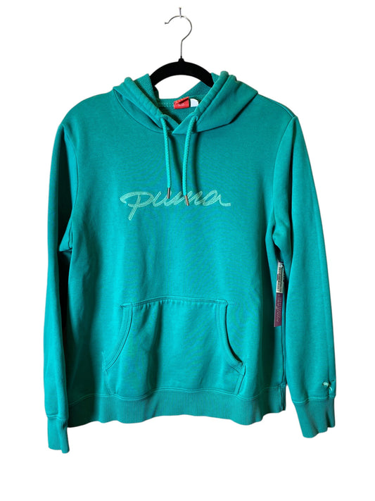 Sweatshirt Hoodie By Puma In Teal, Size: Xl